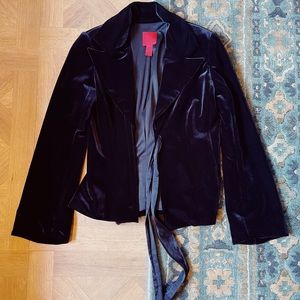 JS Collections Velvet Blazer